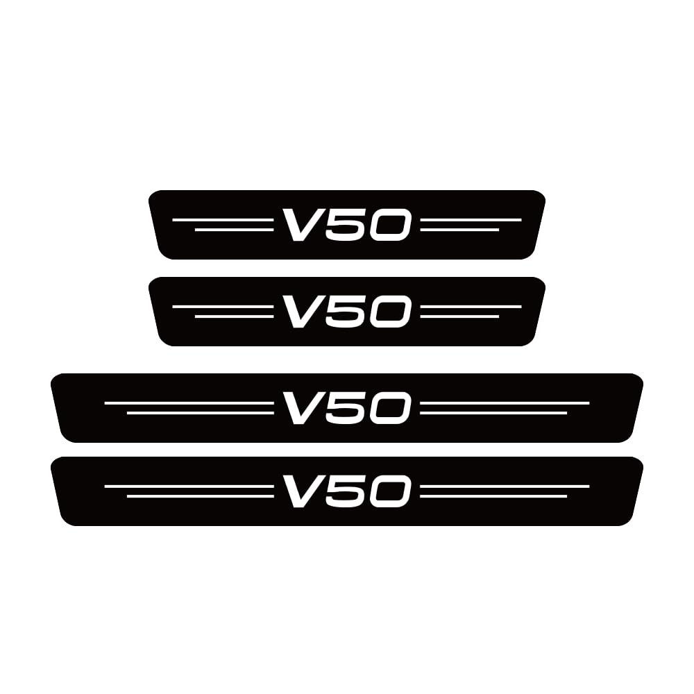 Sdyayfge Normal 4Pcs Kick Plates Car Door Sill Protector,For Volvo V50