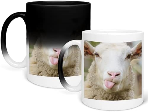 Sheep Funny P71 Color Changing Mug Magic Heat Coffee Mug – Funny Cup for Home Dorm Decoration Taza que cambia de color 325ml