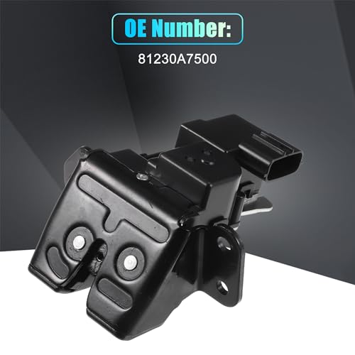 Image of X AUTOHAUX Replacement Rear Liftgate Door Lock Actuator for Kia Forte 2014-2018 for Kia Forte Koup 2014-2016 Tailgate Latch Assembly No.81230A7500 Black