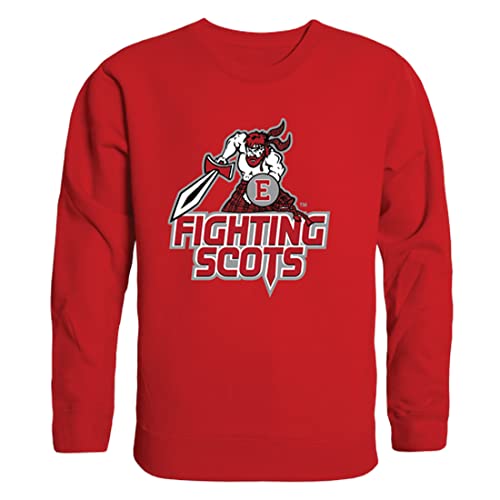 W Republic Edinboro University Fighting Scots College Crewneck Tee T-Shirt - Red, X-Large