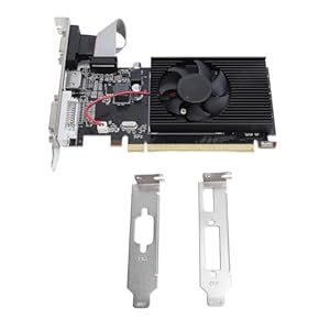 ciciglow R5 230 Computer-Grafikkarte, 2 GB GDDR3, 64 Bit, 625 MHz Kernfrequenz, PCI Express X16, für Arbeit, Videobearbeitung, ITX-Gehäuse