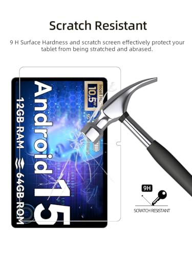 Protector de pantalla vidrio templado para Tabwee T80 10.5'' 2 pack miniatura 6