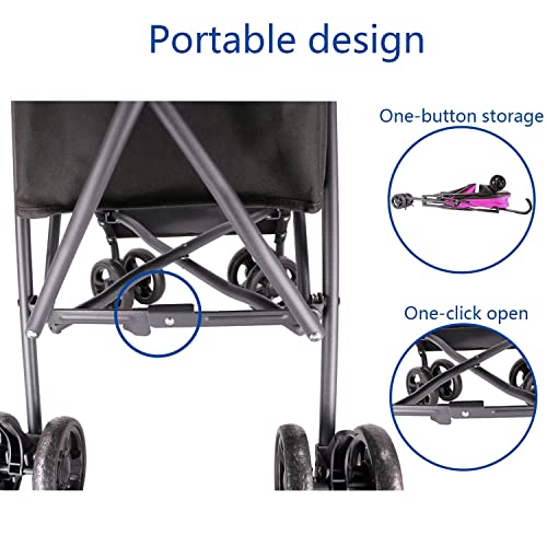 Upgraded Dog Stroller for Small Medium Dogs Pet Stroller Cat Stroller Puppy Stroller Easy Fold with Removable Liner Max… - Image 7
