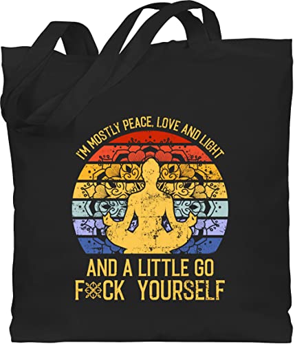 Baumwolltasche 'Let That Shit Go Yoga' - Lustiger Spruch Beutel Für Yoga-Fans