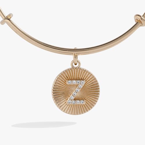 Image of Alex and Ani Initial I Pave Starburst Texture Bangle