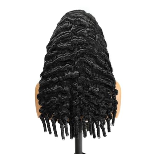 BEEOS #1 Jet Black Burmese Curly 13x6 Invisible HD Lace Frontal Wig 20 Inch