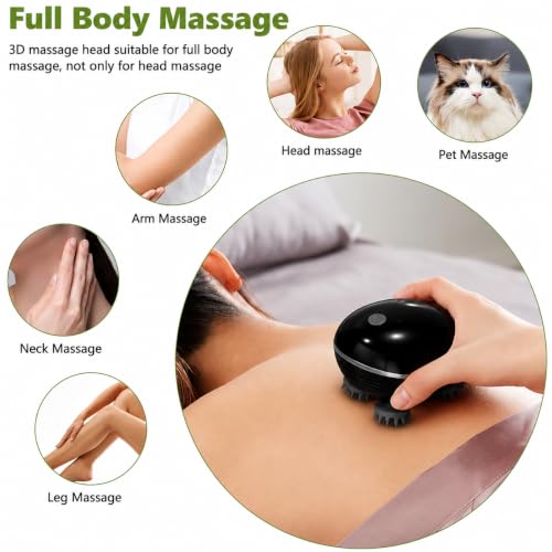 Image of Massage Gun For Pain Relief Deep Tissue - Portable Handheld Body Massager for Muscle Recovery & Pain Relief - 6 Speed Levels, 4 Specialized Heads for Back, Legs & Athletes 1 Month Warranty (Multicolour2)
