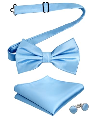 Set de corbatín, pañuelo y mancuernas para hombre
