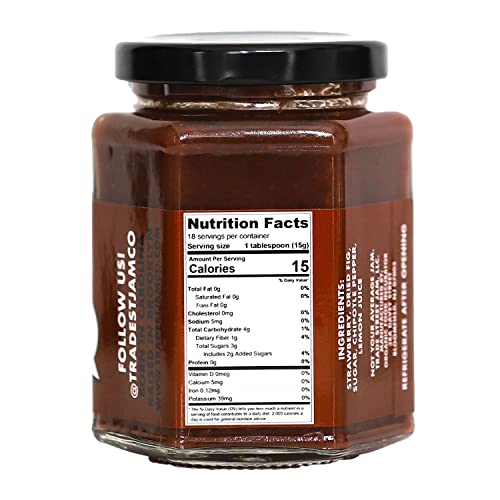 Trade Street Jam Co. - Strawberry Chipotle & Fig Jam, Spoonable Low-Sugar Spread, Sweet/Spicy Blend, No Artificial Sweeteners, Pectin, Or Preservatives, Local Ingredients, Gluten-Free, Vegan (2-Pack) #TOP1