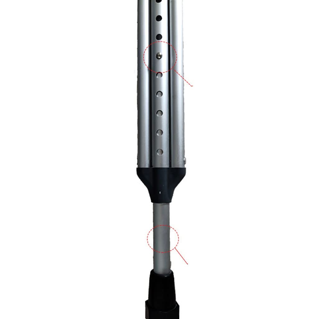 GCX- Muletas 3 en 1 Muletas for Axilas Muletas con Ajuste de múltiples Paradas Muletas for Axilas Súper Resistentes al Desgaste Paquete de Dos muletas Firma