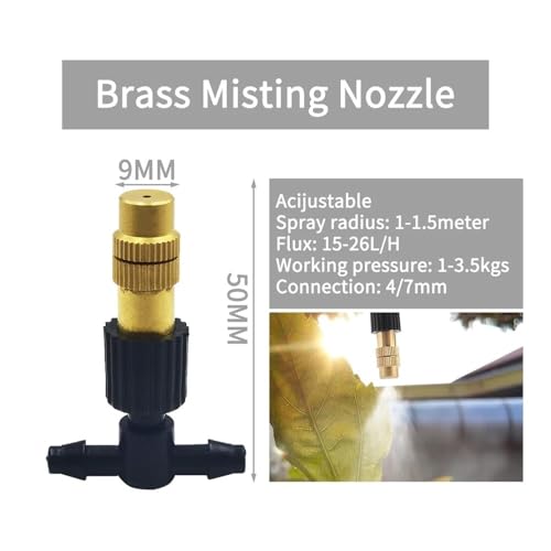 Tuyau de 4 à 7 mm pour irrigation de jardin et kit de brumisation 20m de cour - 4