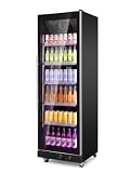 15Cu.Ft Commercial Refrigerator, Glass Door Display Beverage Cooler Fridge