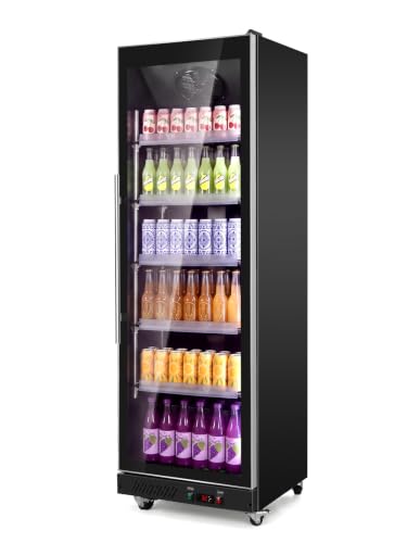 Image of 15Cu.Ft Commercial Refrigerator, Glass Door Display Beverage Cooler Fridge