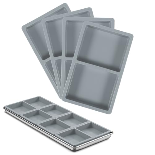 PercyEffie 4Pcs Gray Silicone Tray Dividers for Harvest Right Freeze Dryer Medium Trays Food Grade Silicone Freeze Dryer Accessories Dishwasher Safe Reusable Non-Slip