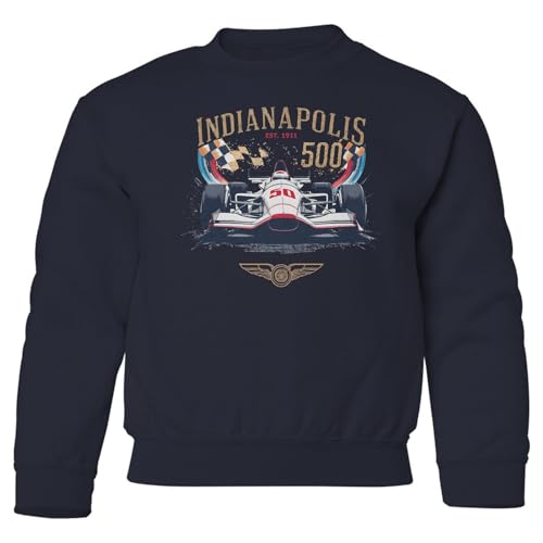Indianapolis Est. 1911 Design - Racing Car Tribute Youth Crewneck Sweatshirt
