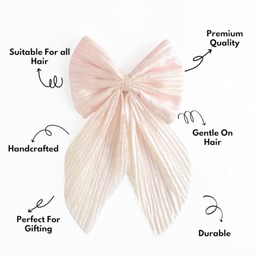 Image of Radhu & Kabby Trendy Bow Tie Clip | Comfortable Hair Accessories | Best Gift for Women /Girls | Fancy & Stylish | Anti-Hair Breakage Hairclips | Birthday Gift | Same As Pic | 3 Pcs
