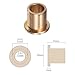 Kozelo 2pcs Bronze Flange Bearing Sleeve [15mm Bore x 21 OD x 25mm Flange Thickness] Self-Lubricating Bushings