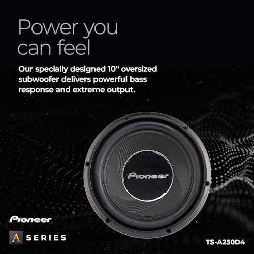 Image of Pioneer A-Series TS-A250D4 10 inch Subwoofer 1300W Max | Flexible Wiring, Powerful Bass Output