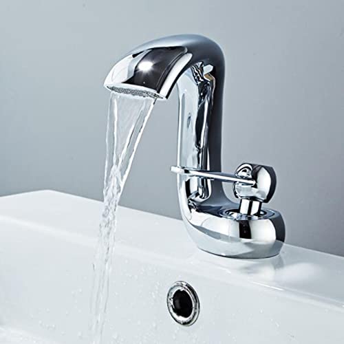 Robinet de bassin waterfall laiton mitigeur salle de bain gold
