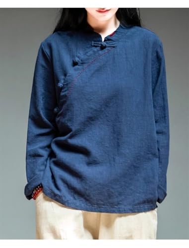 Chemise ample et décontractée en coton et lin de qualité