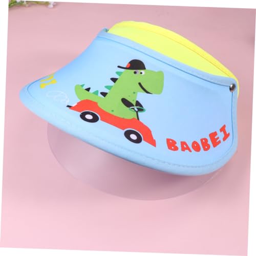 FRCOLOR Kid Protective Spray Proof Visor Hat for Boys and Girls Double Layered Design Lightweight UV Protection for Outdoor Activities Blue4