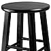 Winsome 24-Inch Square Leg Counter Stool, Black, Set of 2