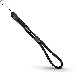 Gshield Cordão Universal de Pulso para Capa de Celular 20cm Alça Ajustável de Nylon Balístico, Preto