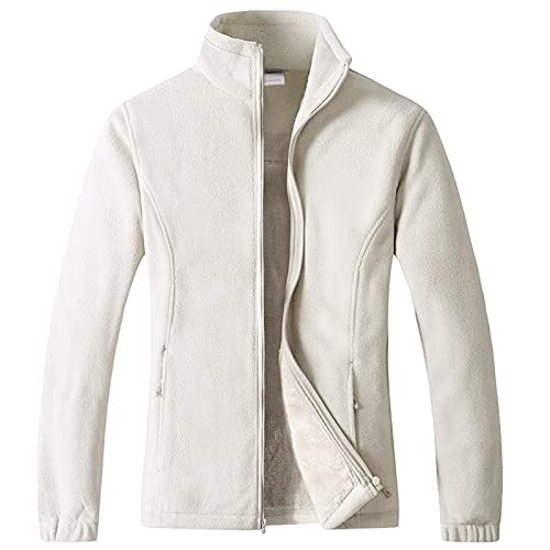 CONOMAX Damen warmer Polarfleece Jacke Mantel mit Tasche für den Winter