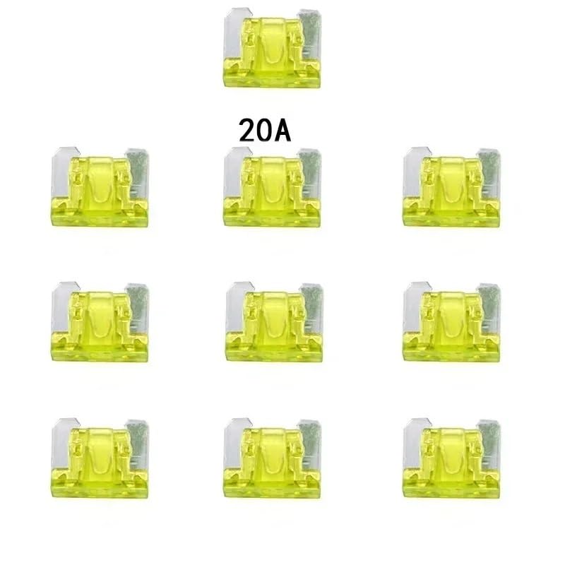 Set de 10 fusibles pequeños mini automóvil de hoja eléctrica 5A 7.5A 10A 15A 20A 25A 30A 35A 40A (35A, Medio) miniatura 7