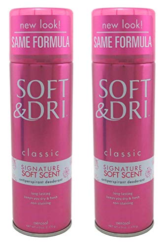Soft & Dri Soft Scent Aerosol Anti-Perspirant 6 Ounce (177ml) (2 Pack)