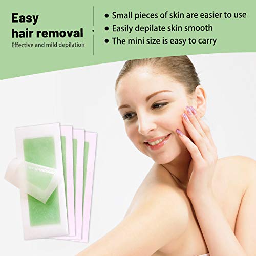 72 Strips Facial Wax Strips, Lady Wax Strips Hair Removal, Small Wax Strips For Facial Eyebrows, Upper Lip And Chin(4 Calming Oil Wipes) #TOP5