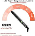 LOVANI Professional Flat Iron 450F LCD Display Salon Super Slim Hair Straightener with Heat Resistant Bag,2 Salon Clips Black