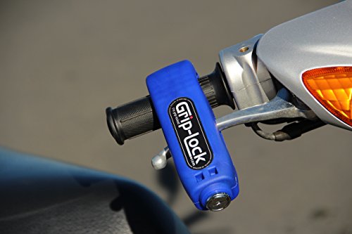 Grip-Lock Motorcycle and Scooter Security Lock - Blue
