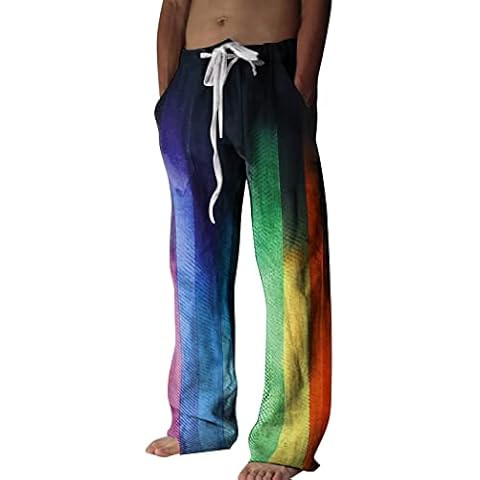 LindoMaker Rainbow Cotton Loose Fit Pants Cover