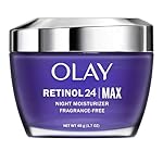 Olay Retinol Face Moisturizer, 24 MAX Anti-Aging Night Cream for Women, Fragrance-Free, Non Greasy – Anti-Wrinkle, Smooth Fine Lines, Tightening, Hydrating Skin Care – Peptides, Glycerin, 1.7 Oz