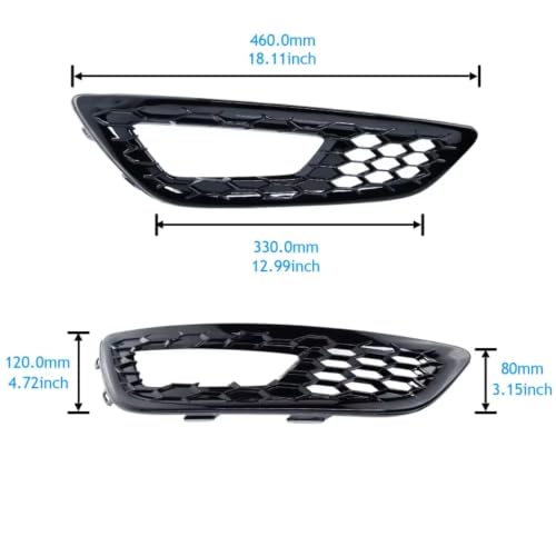 Cubiertas de luz antiniebla Ford con ajuste de fábrica LH y RH 4