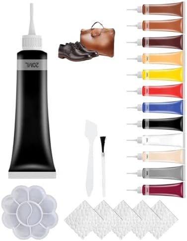 2026 New Advanced Leather Repair Gel, Multifunctional Leather Repair Kit for Car Seat Vinyl Repair Kit, Professional Leather Repair Coloured Cream Gel, Couch and Jacket Repair Kit (Black)