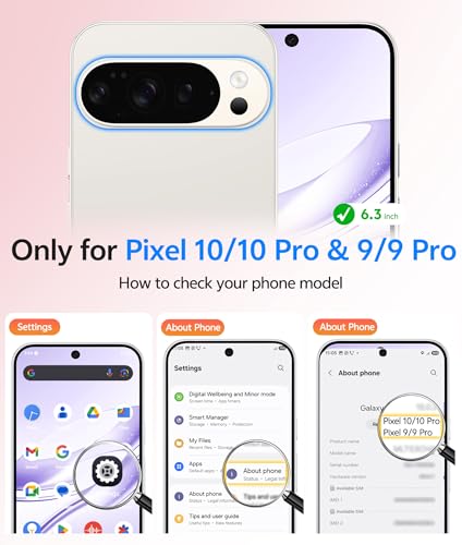 Image of FNTCASE for Google Pixel 10 Pro Case: for Pixel 10 Case [Fit for Magsafe] Translucent Matte Cases with [Screen Protector] Military Grade Shockproof Protective Magnetic Phone Cover (6.3inch - Purple)