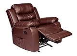 RelaxZen Oscar Rocker Recliner with Massage and Heat, Brown