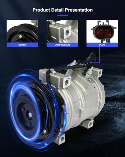 Image of ECCPP AC Compressor Fast Cooling 2001-2010 Fit for Chrysler PT Cruiser 2.4L