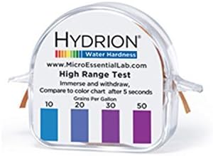 Hydrion Water Hardness Test Kit 2 Rolls of Test Paper 0-20 Grains Per Gallon and 10-50 Grains Per Gallon