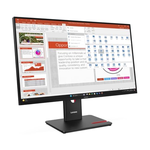 Image of Lenovo ThinkVision T27-40 27 inch Class Full HD LED Monitor - 16:9 - Eclipse Black