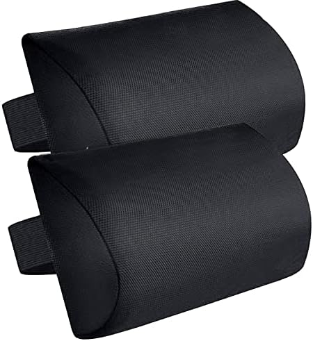 Zero Gravity Chair Set of 2 Replacement Pillow Headrest with Elastic Band, Universal Soft Removable Padded Cushion Head Pillow for Zero Gravity Lounge Chair, Folding Patio Lawn Recliner Chair, Black