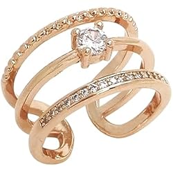 Anillo De Pre Compromiso ibasenice Anillos Ajustables Anillos Chapados Para Mujer Anillos De Promesa Para Anillos De Pre-compromiso Anillos Para Mujer Anillos De Diamantes De Imitación Abrir Perder Joyas