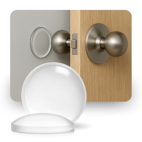 Door Stoppers, Door Knob Wall Protector, Rubber Feet – Clear Rubber Bumpers Self Adhesive for Home Improvement, Cabinet Door Bumper, Non Slip Furniture Pads, Cutting Board Feet. Set of 6