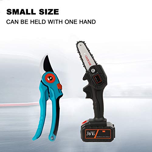 Gigilli 36VF Mini Chainsaw, 4000 mAh, 4-Inch Cordless Electric Portable Chain Saw with Copper Motor, One-Hand 1.5lb Lightweight, Pruning Shears Chainsaw for Wood Cutting, Tree Pruning and Gardening