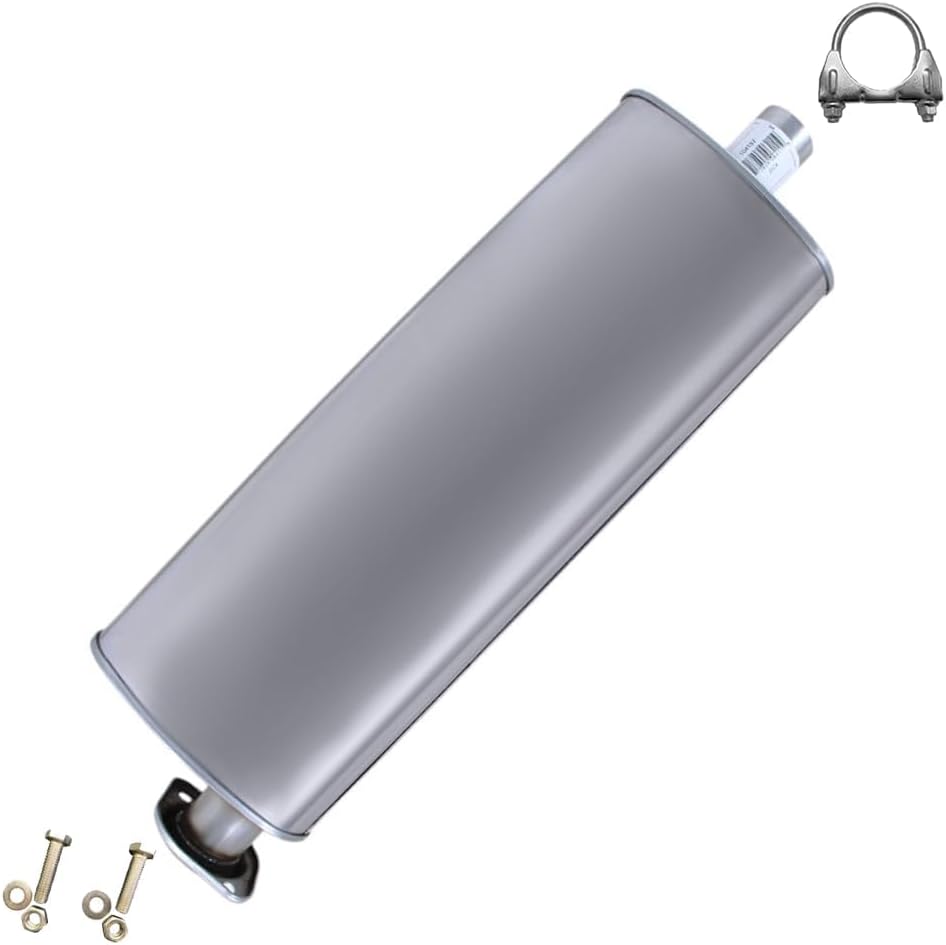 Exhaust Muffler Compatible for 2005-2010 Jeep Grand Cherokee 3.7L & 5.7L | Stainless Steel | Northeastern Exhaust | Free Clamp and Bolts & Nuts Included | Automotive Replacement Part