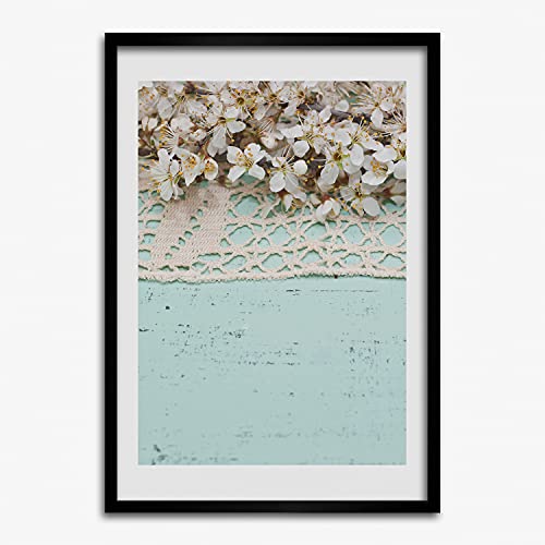 Cadre MDF 50x70 cm fleurs de cerisier pour affiche et photo moderne