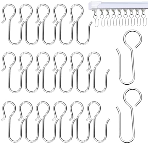 UYVPAER 30 Ganchos De Metal En Forma De S Para Cortina De Ducha, Ganchos De Alambre Para Cortina De Techo, Cortina De Ducha, Cortina De Ducha, Cortinas Colgantes De Cama