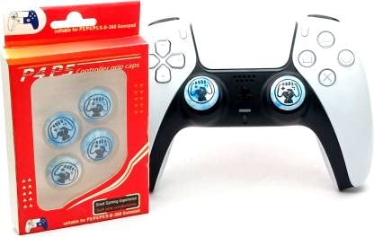 GAMENOPHOBIA Designer Series Thumb Grip for PS5,PS4,PS3, Xbox and NS-PRO (4Pcs) Gaming Accessory Kit Blue White-picture-16